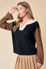 Neutral Color Block Top