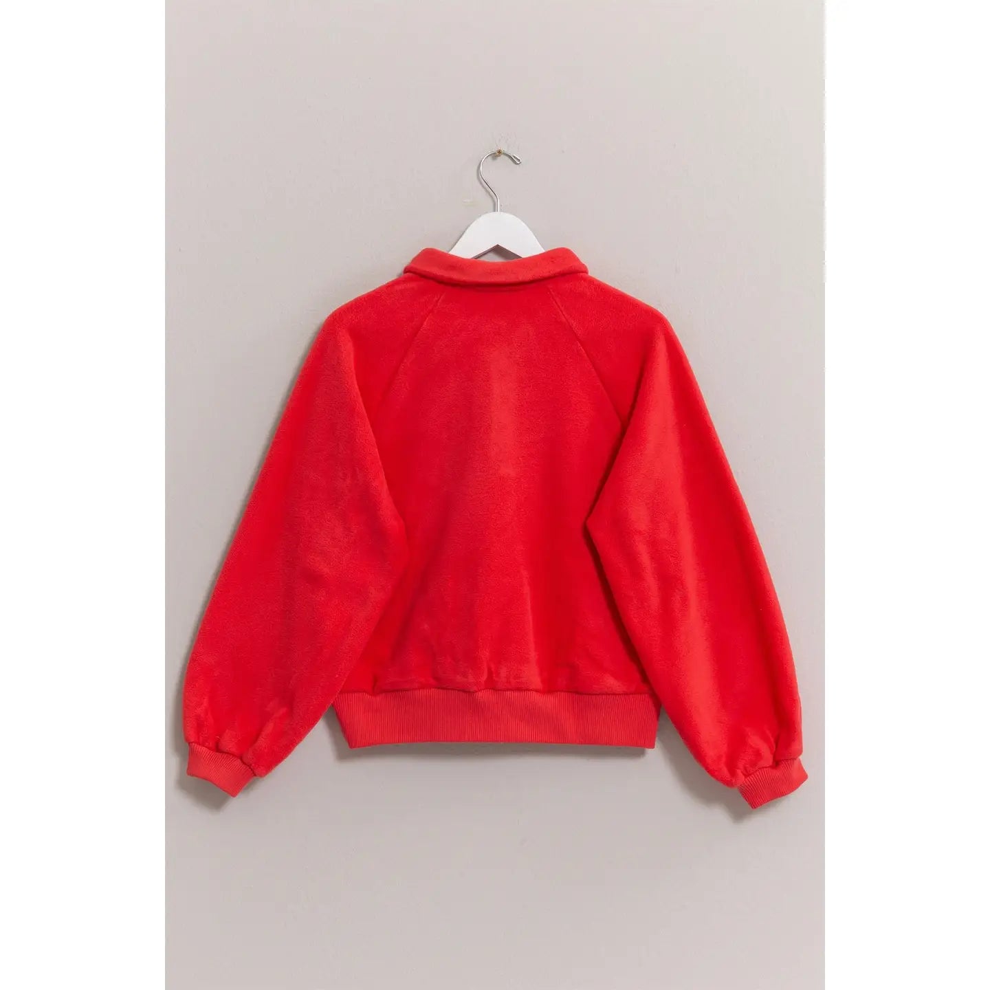 Cherry Red Fleece Sweatshirt