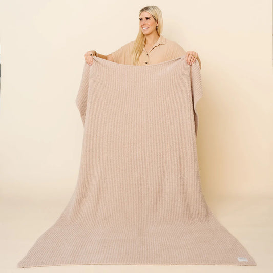 Lou Lou & Company Chenille Blanket - Oatmeal - Adult/Throw