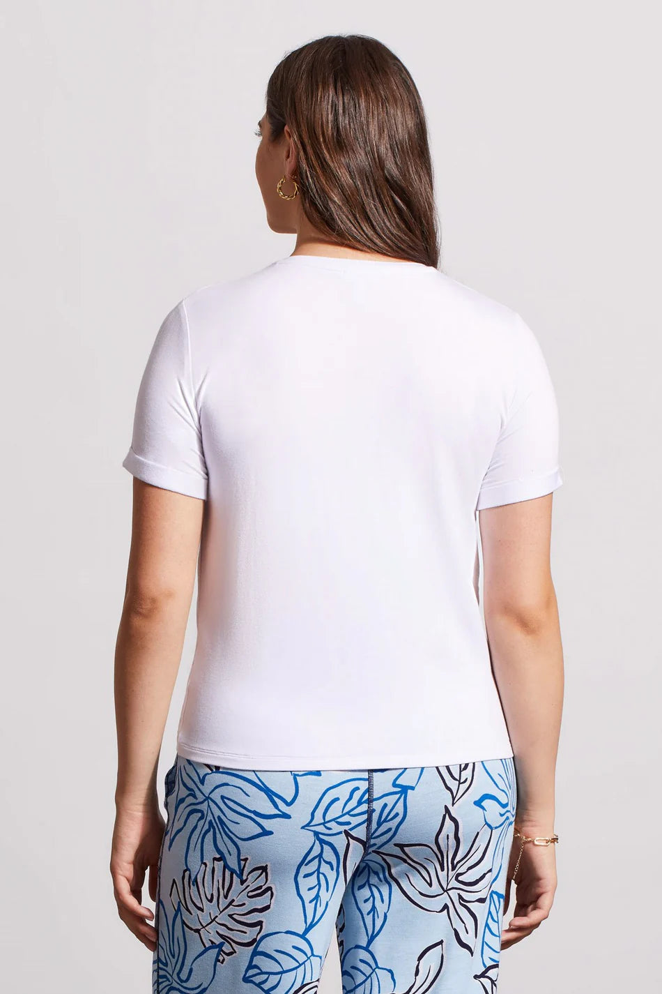 Tribal Front Knot Tee - White