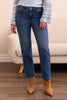 Audrey Hugging Straight Crop Jeans - Dark Night