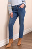 Audrey Hugging Straight Crop Jeans - Dark Night