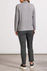 Tribal Funnel Neck Grey Scuba Top