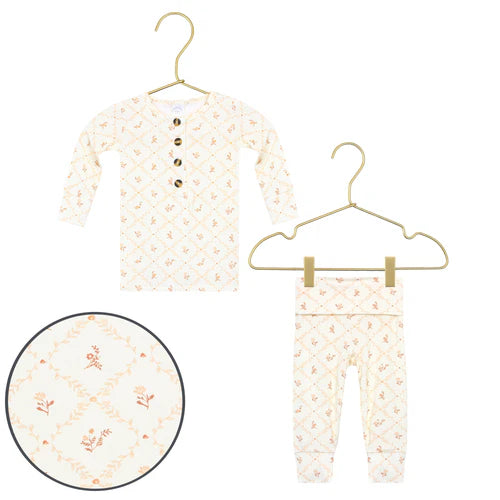 Floral Annie lou lou and company top and bottom set