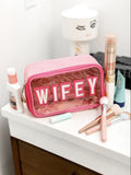 Oversized WIFEY Cosmetic Bag