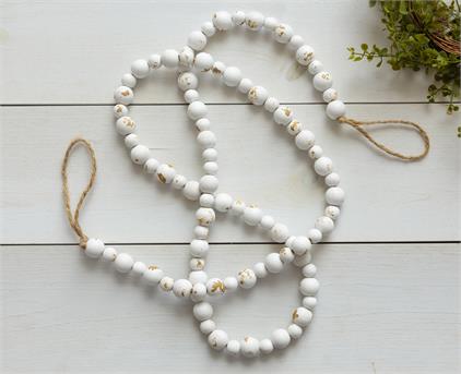 Distressed White Farmhouse Beads