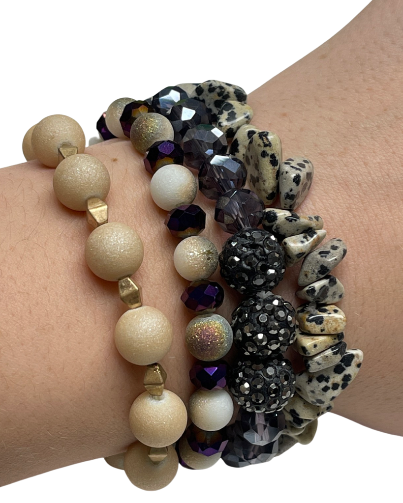 Gold/Purple Bracelet Set